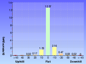 Altitude analysis for Greta road to Cedar Brush track head